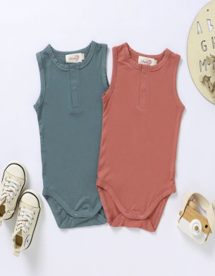 Bamboo 0-24M Baby Bodysuit Summer Sleeveless Infant Toddler Rompers Baby Clothes Soft and Natural